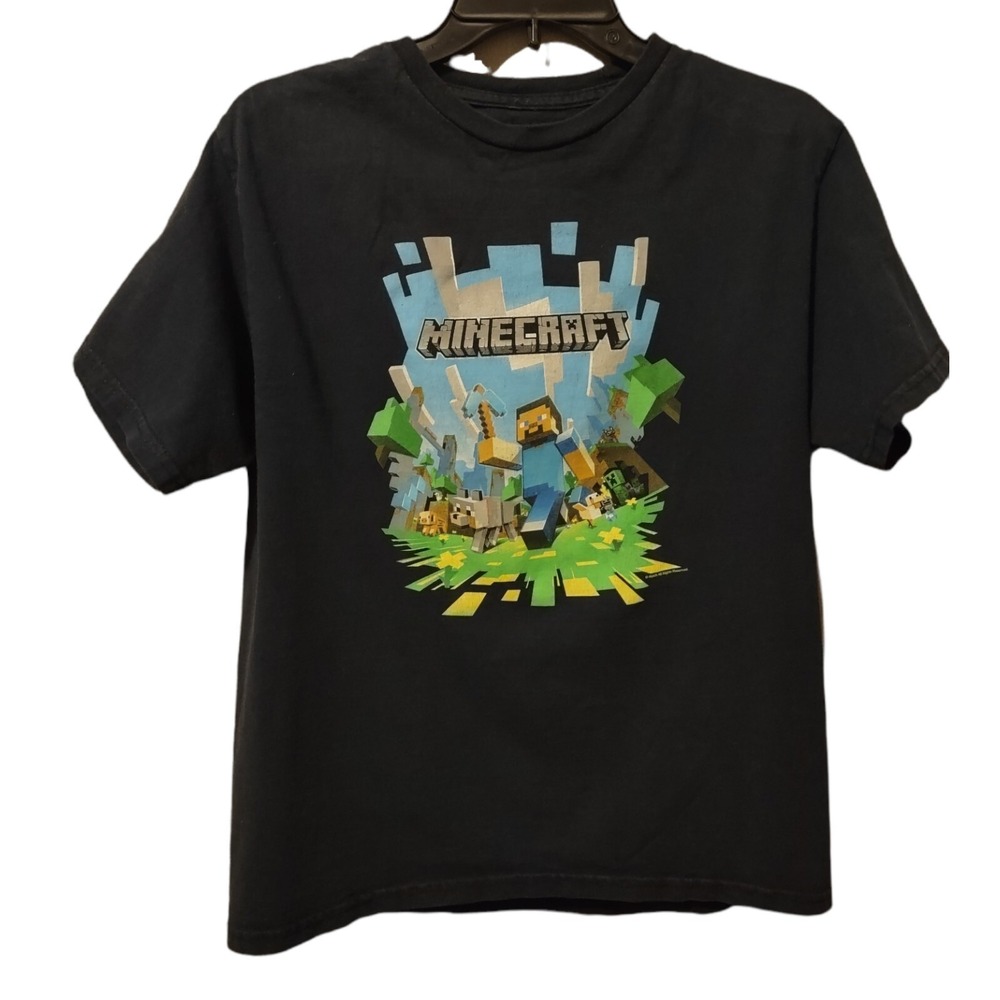 Minecraft Graphic Shirt Boys Size Youth XL 18/20 Mojang Jinx Short Sleeve Black